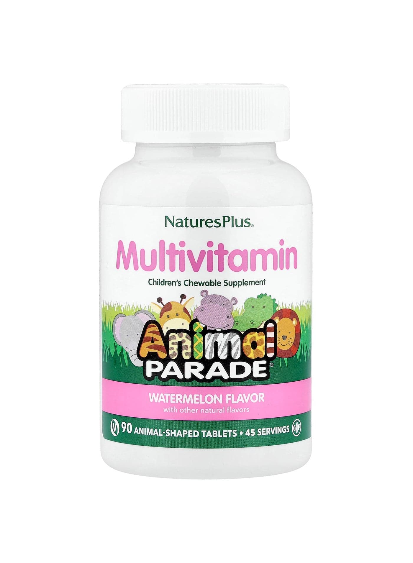 Animal Parade, Children's Chewable Multivitamin Supplement, Watermelon, 90 Animal-Shaped Tablets