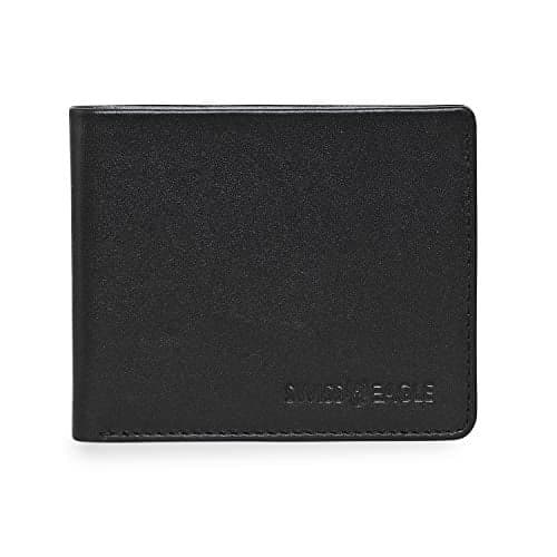 Swiss Eagle Leather Wallet for Men, Black