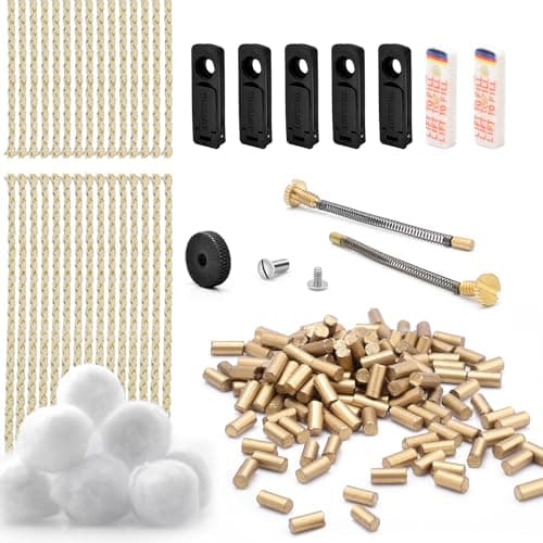 Universal Lighter Repair Kit for Petrol Lighter Flint Stones, Cotton Wick, Flint Spring Rubber Gaskets, Flint Striker Wheel, Felt Pad Wadding Cotton