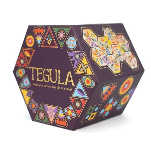 Gibsons Games Tegula Family Strategy Game Hexagonal Tile Mosaic Game for Kids Age 8 Includes 60 Tiles 10 Action Cards 26 Players 20 Min Playtime