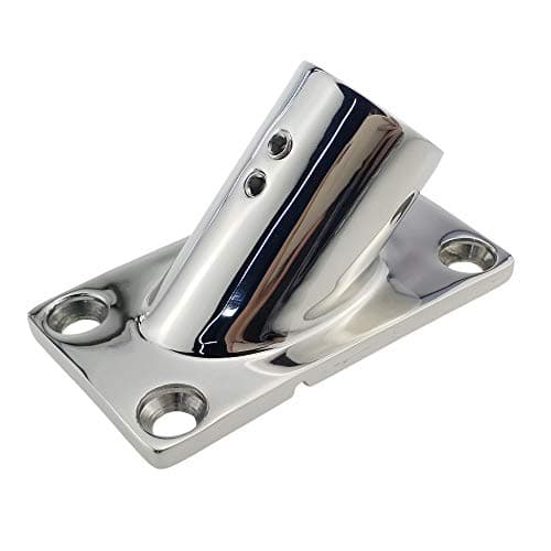 Heavy DudyBoat//Hand Rail Fitting-45 Degree 1 inch Rectangular Base-Marine 316 Stainless Steel Deck Hardware