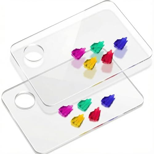 Acrylic RectangleShaped Palette 2pcs 118 x 79 inches Transparent Crystal Clear Blend Paint NonStick Acrylic Watercolor Oil Paint Mixing Tray Comfortable to Hold Easy to Clean for DIY Artist
