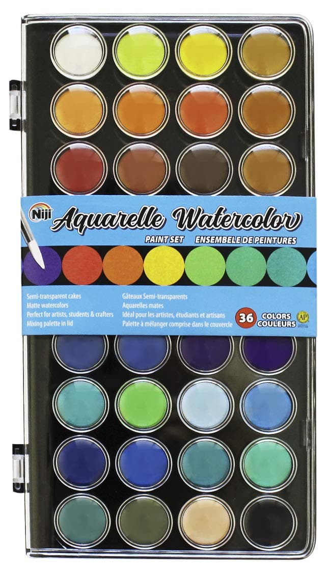 Yasutomo Niji Aquarelle Watercolor Set 36 Colors