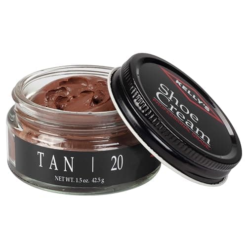Kelly's Tan Shoe Polish 1.5 oz - Professional Leather Shoe Cream