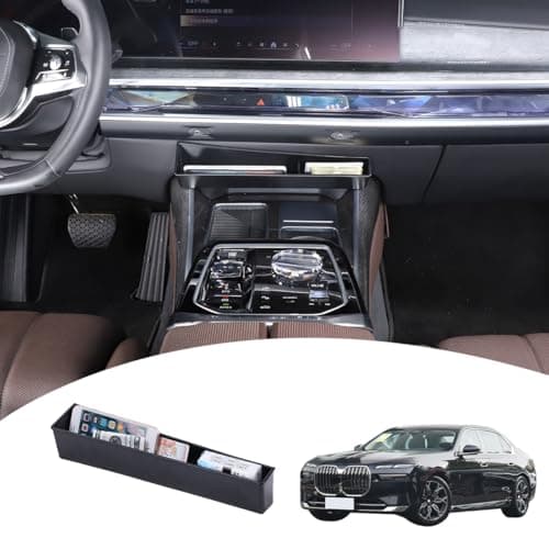JONKOKO Car Shifter Storage Box, Gear Shift Console Side Tray Organizer Compatible with BMW 7 Series G70 2023-2025,Center Console Organizer Tray,Car Organizer Box Accessories (Style A)