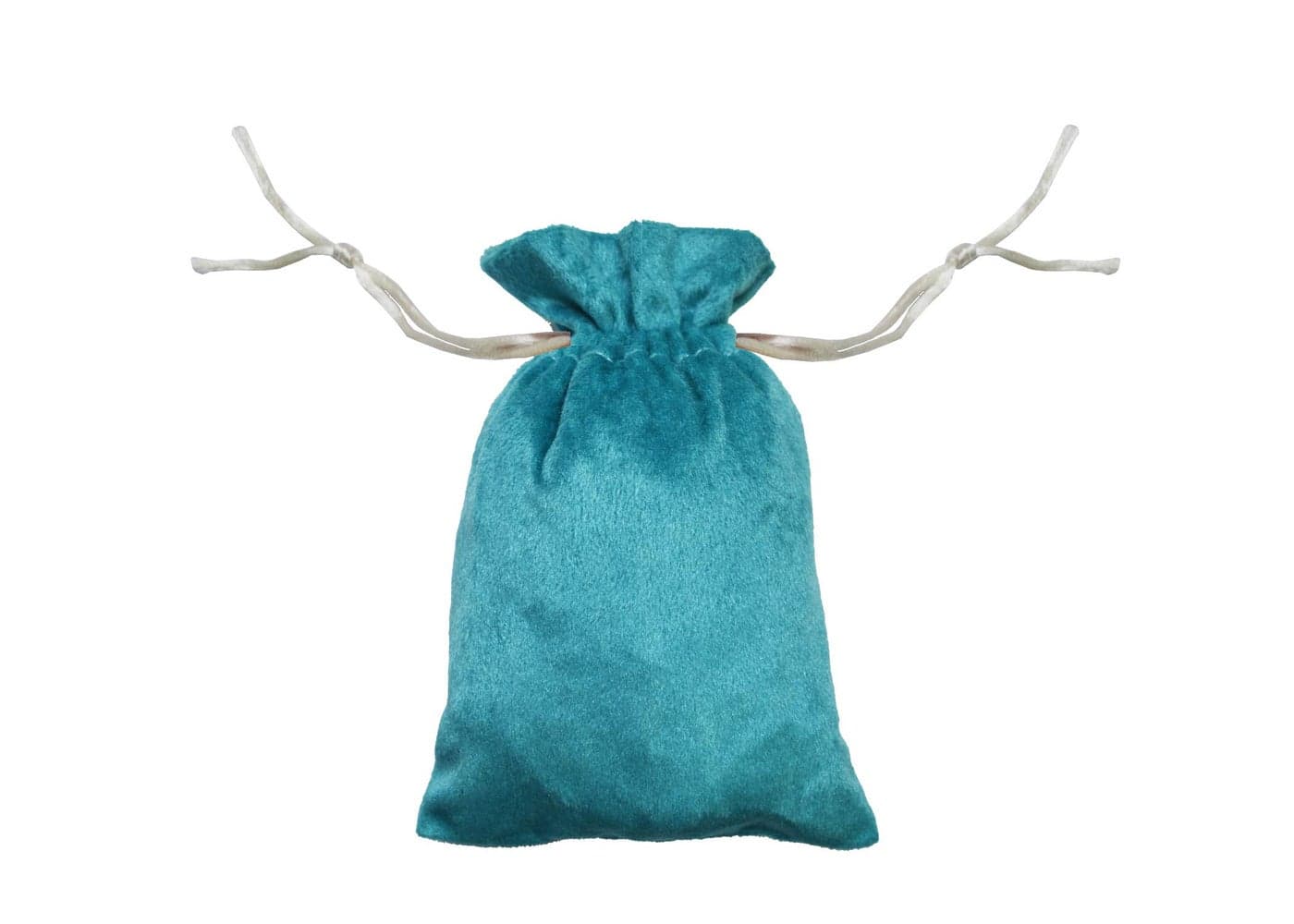 Khooti Women's and Men's Velvet Jewellery Pouch Potli Bag, 7x5 Inches (Teal Green) -Pack of 5