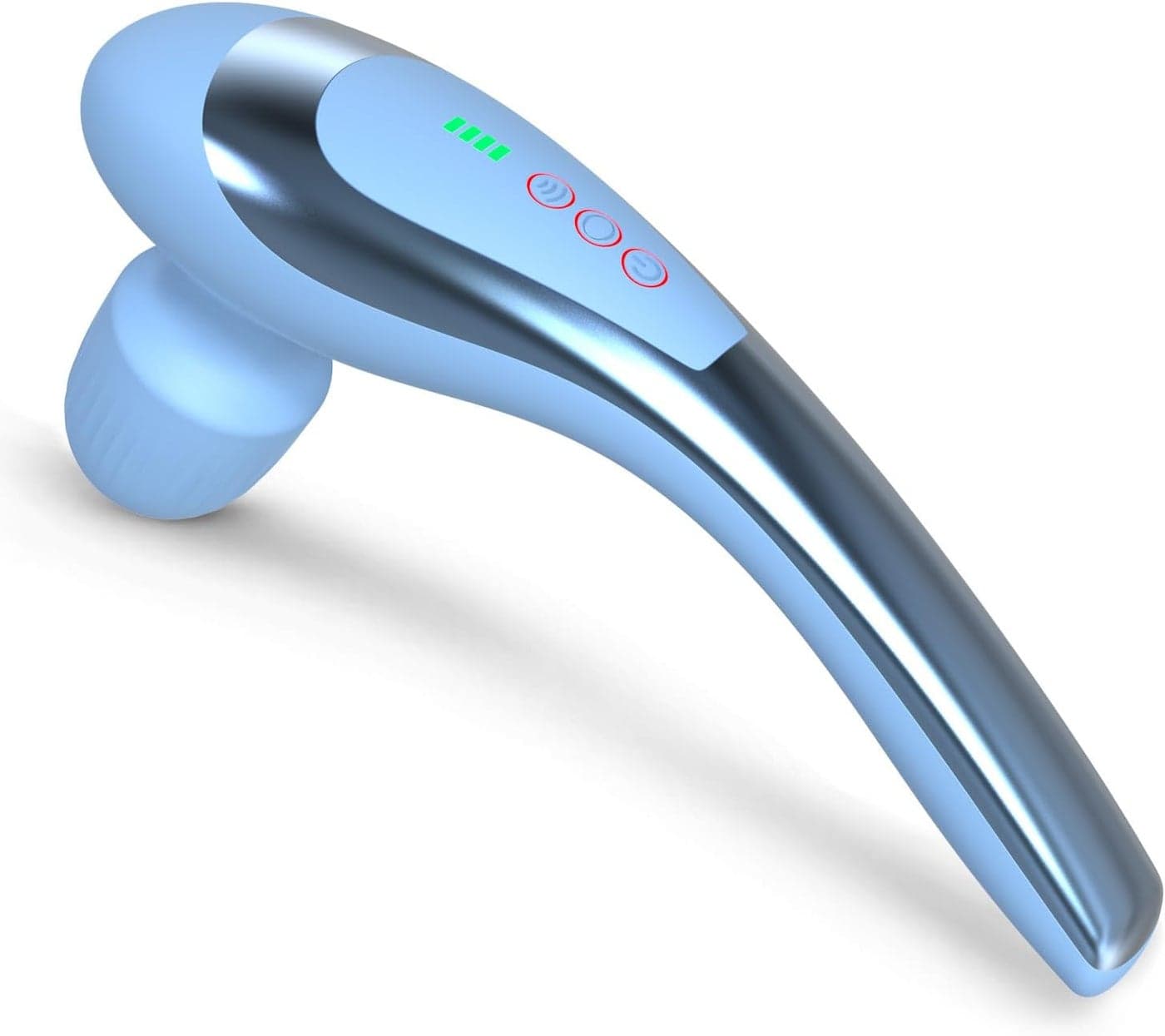 Vibration Electric Massager CordlessRechargeable Vibrating Handheld Personal Back Massagers Waterproof Seven Massage Wand for Full BodyBlue