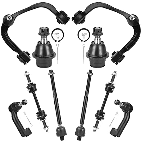 Front Upper Control Arm Ball Joint Suspension Kit Fit for Ford F150 (Not for Raptor) 2009 2010 2011 2012 2013 2014, with Sway Bars Links Tie Rods -10 pcs