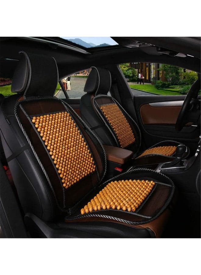 LKXHarleya Wood Bead Car Seat Cover Cushion, Cooling & Breathing, Automotive Beaded Driver Seat Massager