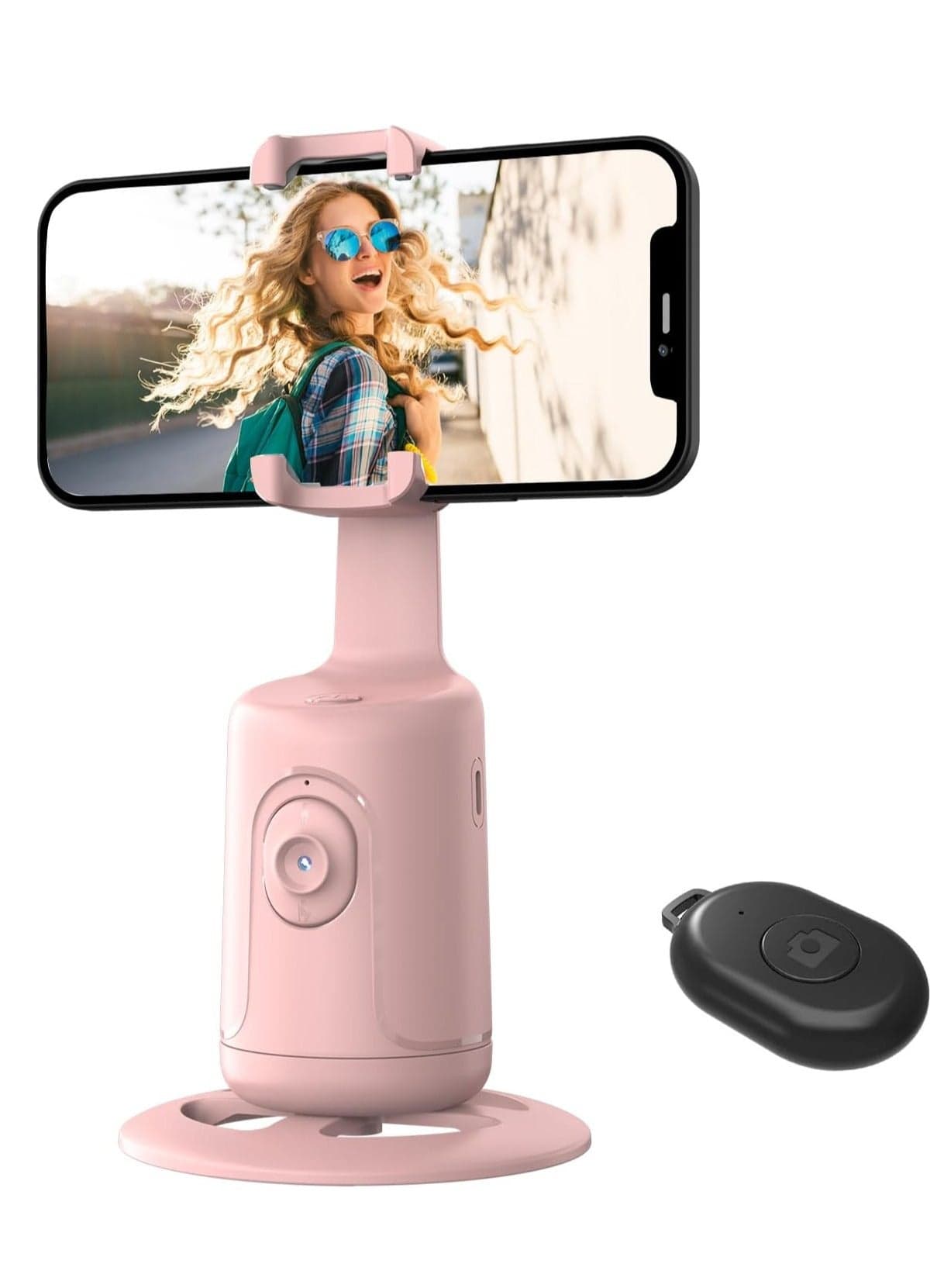 Automatic face tracking tripod 360° rotating smart shooting mobile phone camera holder remote control mobile phone tracking holder no need APP remote control
