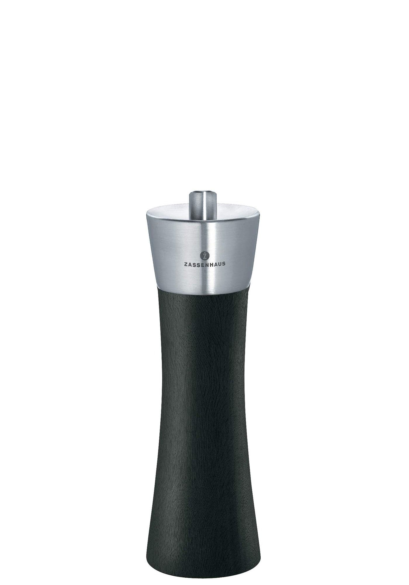Zassenhaus Augsburg Mil Pepper Mill 2 diameter x 7 High Brown Stainless Steel