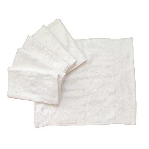 Jayesh Face Towel Set Color White Absorbent Quick Dry Towel for facewash Gym Pool Travel Spa Beauty Salon and Yoga 13 x 13 Inches 500 Gsm Pack of 12