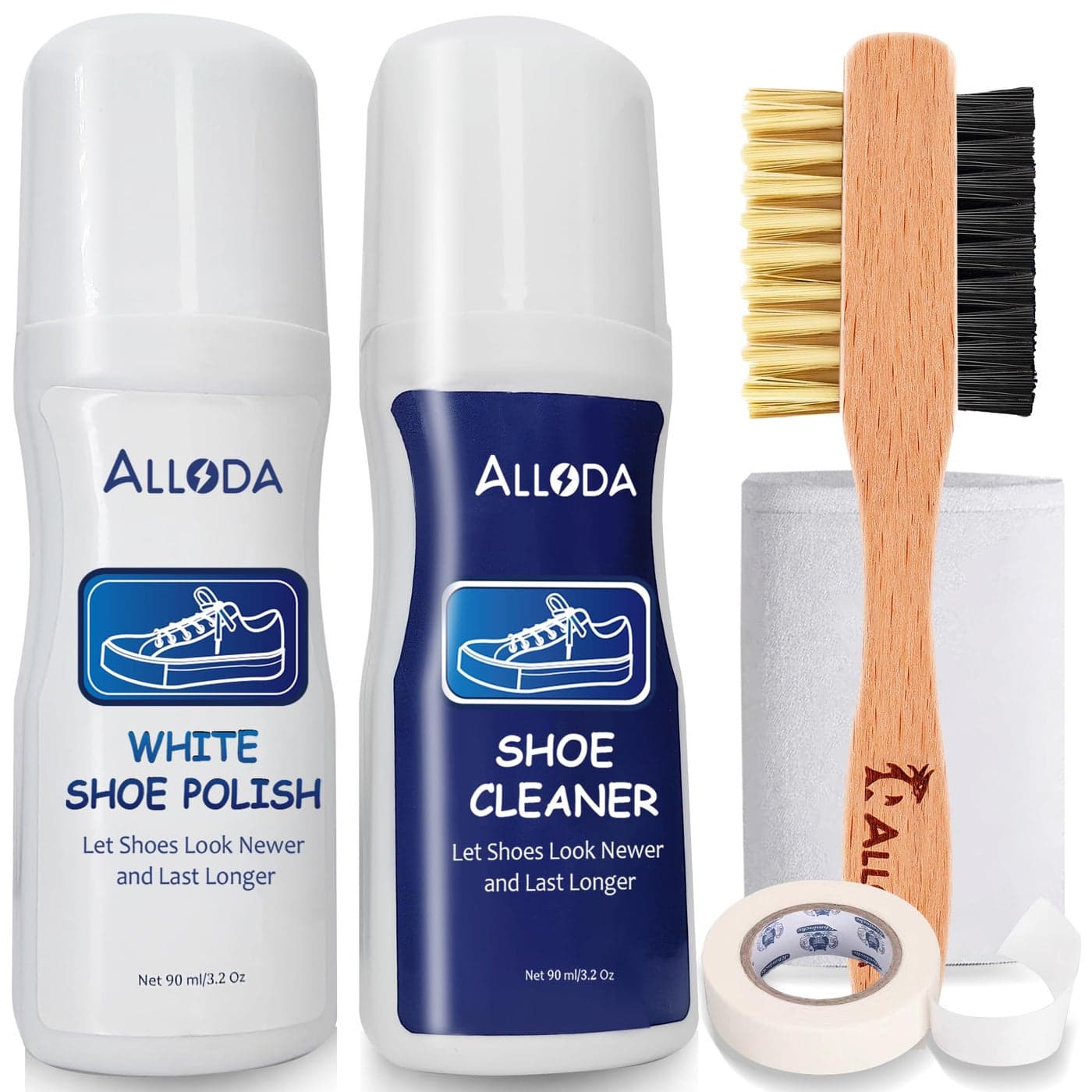 Alloda Shoe Cleaner+Shoe Whitener, Sneaker Cleaner, Brush-Shoe Cleaning Kit