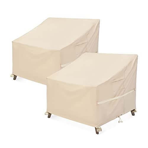 Slan Arrow Patio Chair Cover, 600D Heavy Duty Lounge Deep Seat Cover Waterproof Outdoor Chair Covers for Lawn Furniture, All-Weather Protection Lawn Chair Covers(2 Pack Medium)