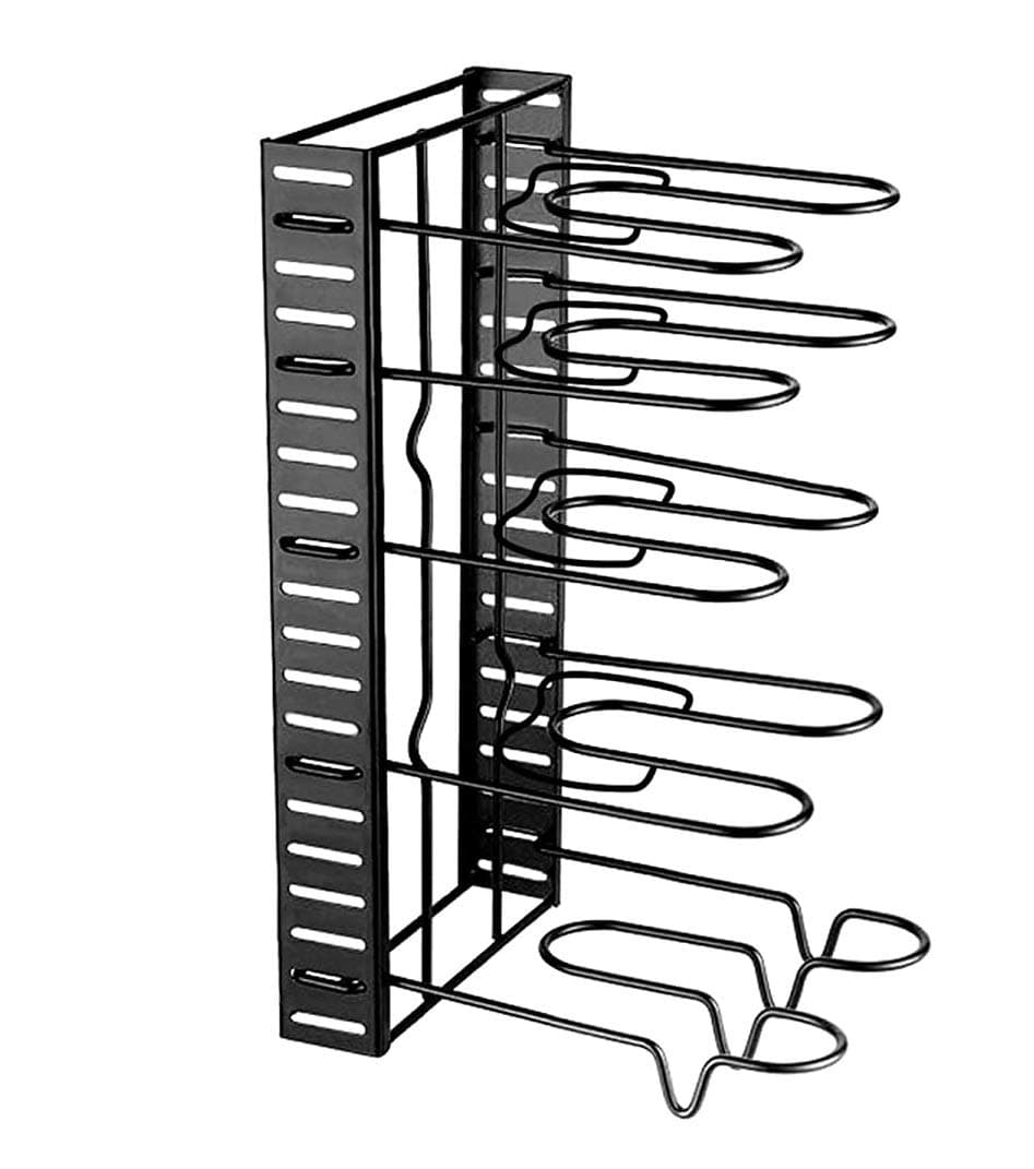 Vroxy Durable 5 Tiers Pot Frying Pan Lid Storage Rack Organizer Kitchen Cookware Stand Holder Adjustable Bakeware Rack Pan Organizer Kitchen Counter and Cabinet Pan Organizer Shelf Rack 1 Pcs