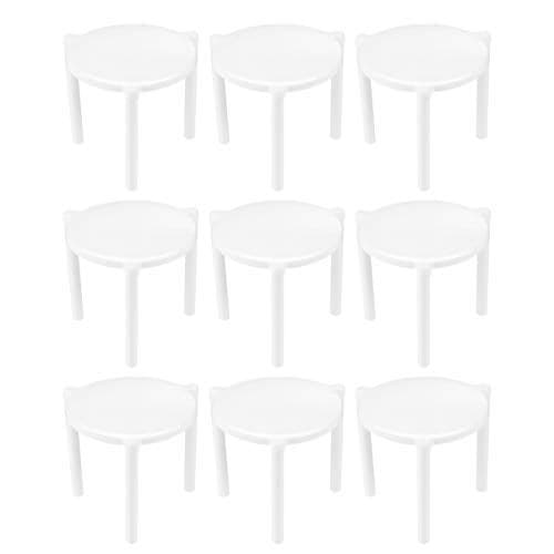 Toyvian 100pcs Stand White Plastic Pizza Tripod Stack for Restaurant Container Pizza boxes