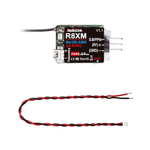 Radiolink R8XM 8 Channels 2.4GHz RC Receiver SBUS/PPM Voltage Telemetry Long Range Control RX for Aircraft T8S/T8FB Transmitter