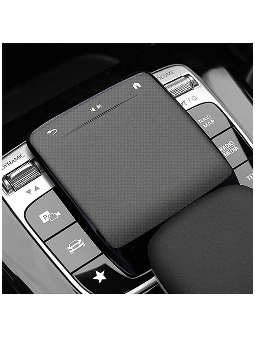 Center Consoles Multimedia Protective Cover Applicable for Mercedes Benz Mouse Car Touch Screen Controller Protector A B CLA GLE GLS GLB GLA 2020 2022 (Black)