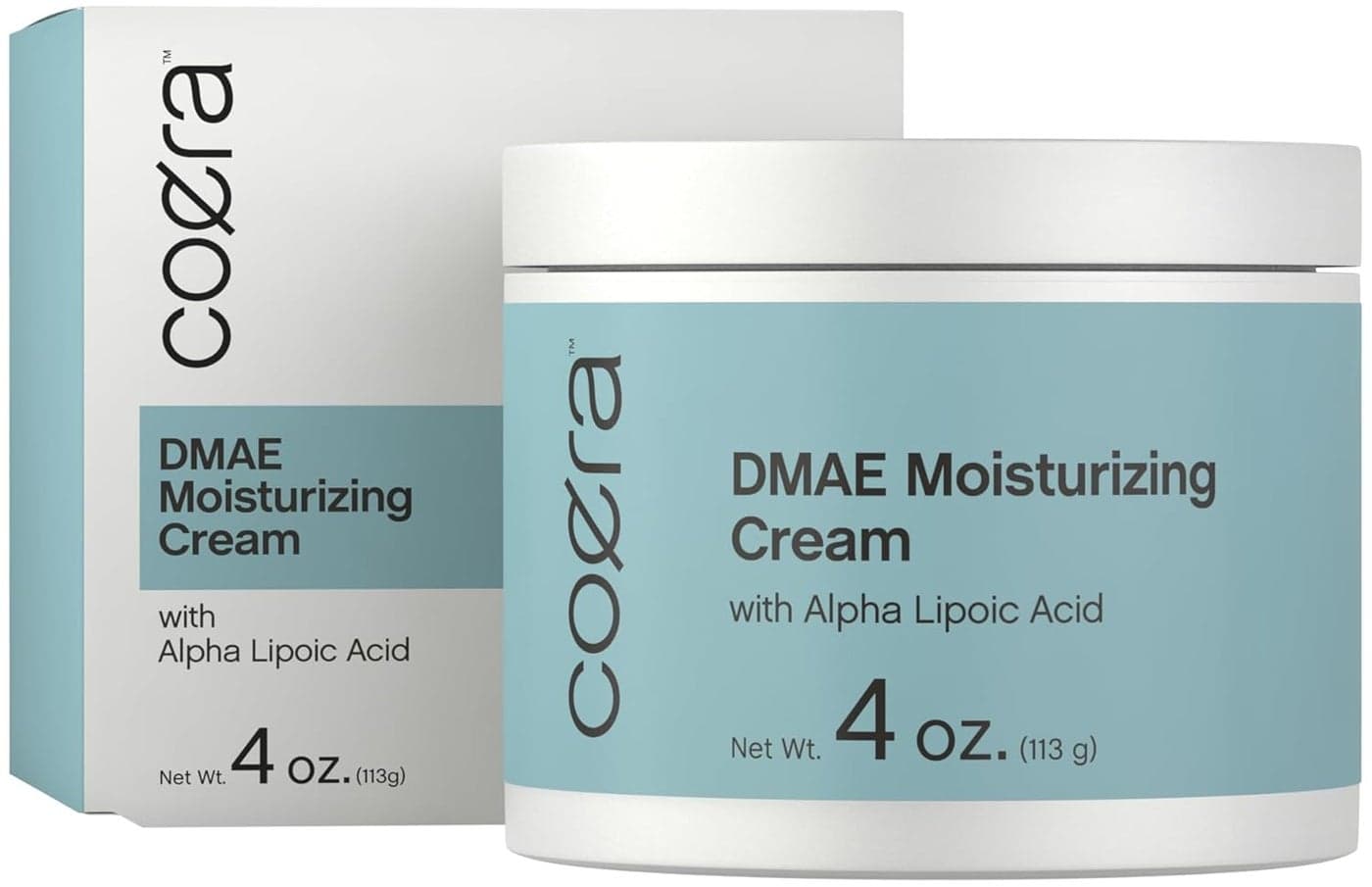 Coera DMAE Moisturizing Cream 4 oz with Alpha Lipoic Acid Hydrating Firming for Skin Face Free of Parabens SLS and Fragrances