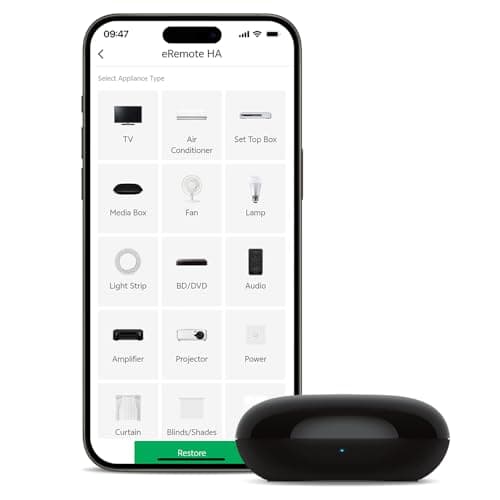 LinknLink eRemote Hub Smart Wi-Fi IR Universal Remote Control, Infrared Blaster for TV, Aircon, STB, IR2MQTT Home Assistant, Compatible with Alexa, Google Home (eRemote HA)