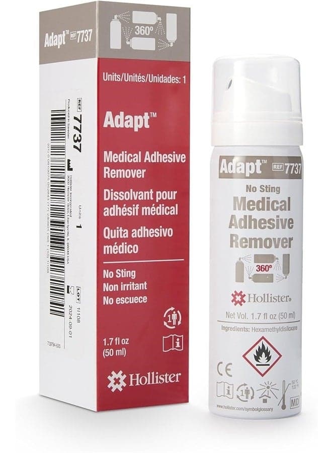 Adapt Medical Adhesive Remover, No Sting, 360° Spray 1.7 Oz