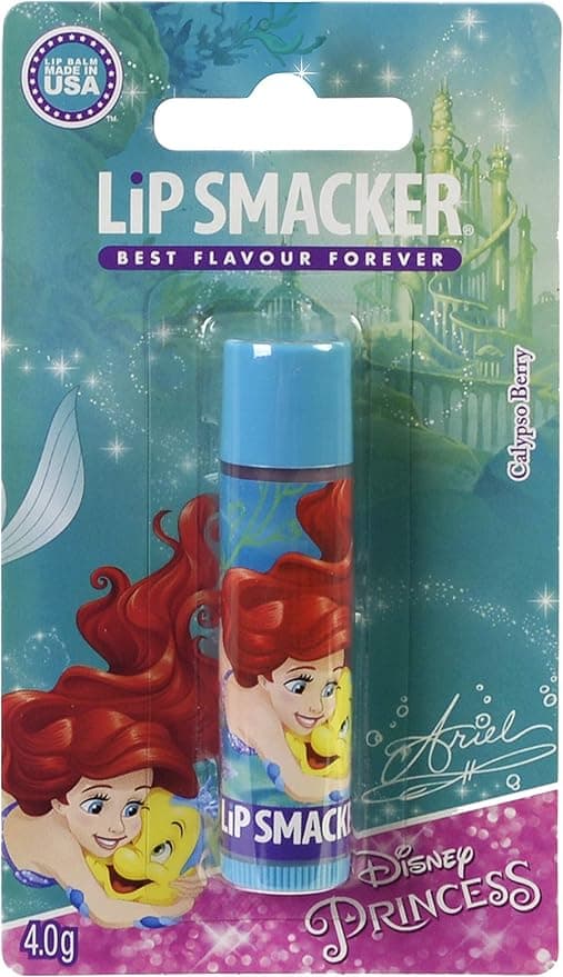 Lip Smacker Disney Princess Collection Lip Balm for Kids Lip Smacker Disney Ariel Single Balm Calypso Berry Flavour
