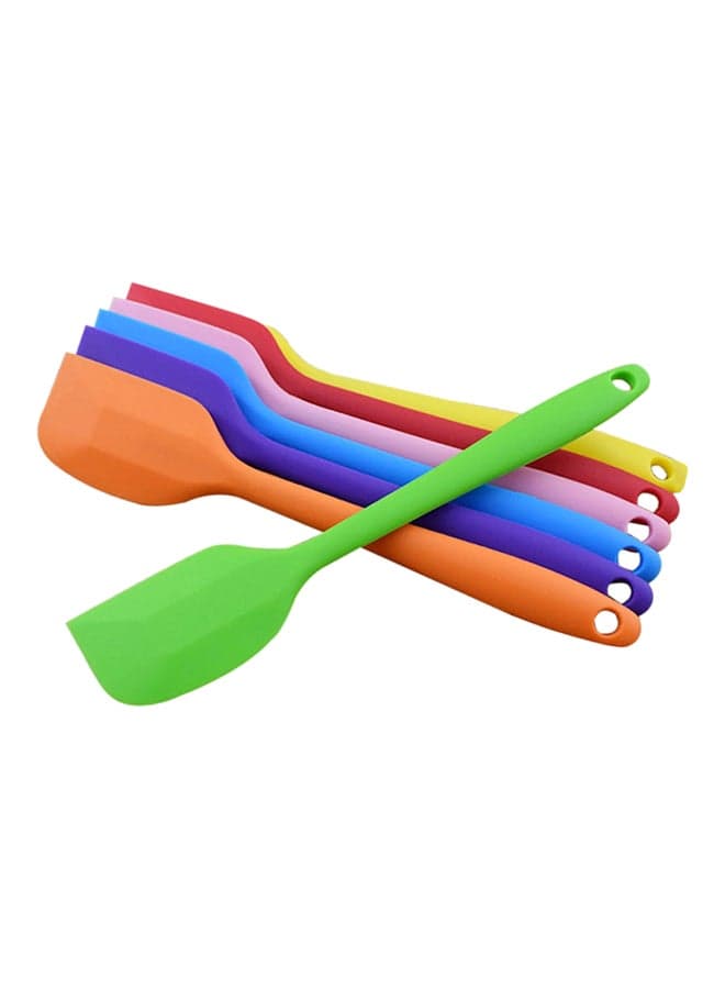 7-Piece Silicone Mixing Batter Spatula Multicolour 21x4cm