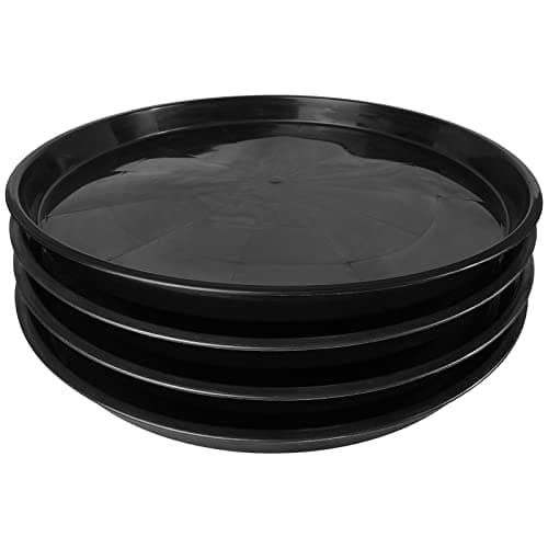 DUNPUTE Plant Saucer 14 16 18 20 22 Inch 4 Pack Heavy Duty Large Plant Tray for Planter Pot Plastic Flower Pot Saucers Drip Water Trays for Indoors and Outdoors 14 Inch