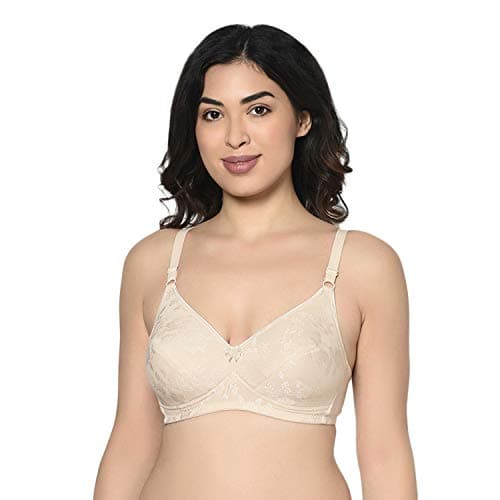 Bodycare Women's Cotton Lightly Padded Wire Free Everyday Bra Beige