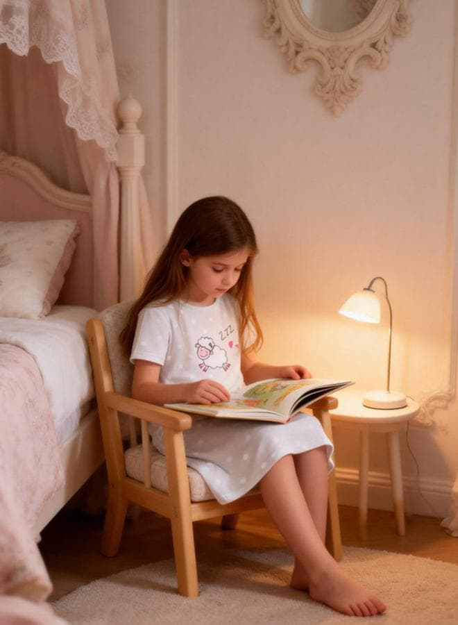 Girls Grey Sheep Print Nightdress