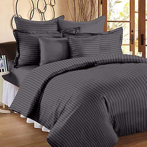 COZY FURNISH Super Soft Brushed Microfiber Satin Striped Cotton Single Duvet Cover, Rajai Cover,Quilt Cover, Comforter Cover 60X90(Inches) Super Soft Stripes Hidden Closure Zipper with Corner Ties