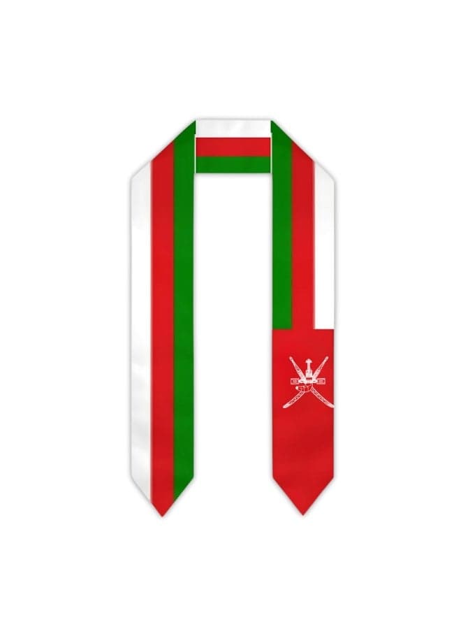 Oman Flag Scarf – Soft,Lightweight & Breathable Scarf - Comfortable Accessory For Sports Gatherings, National Celebrations,Street Festivals,Parades And Outdoor Wear