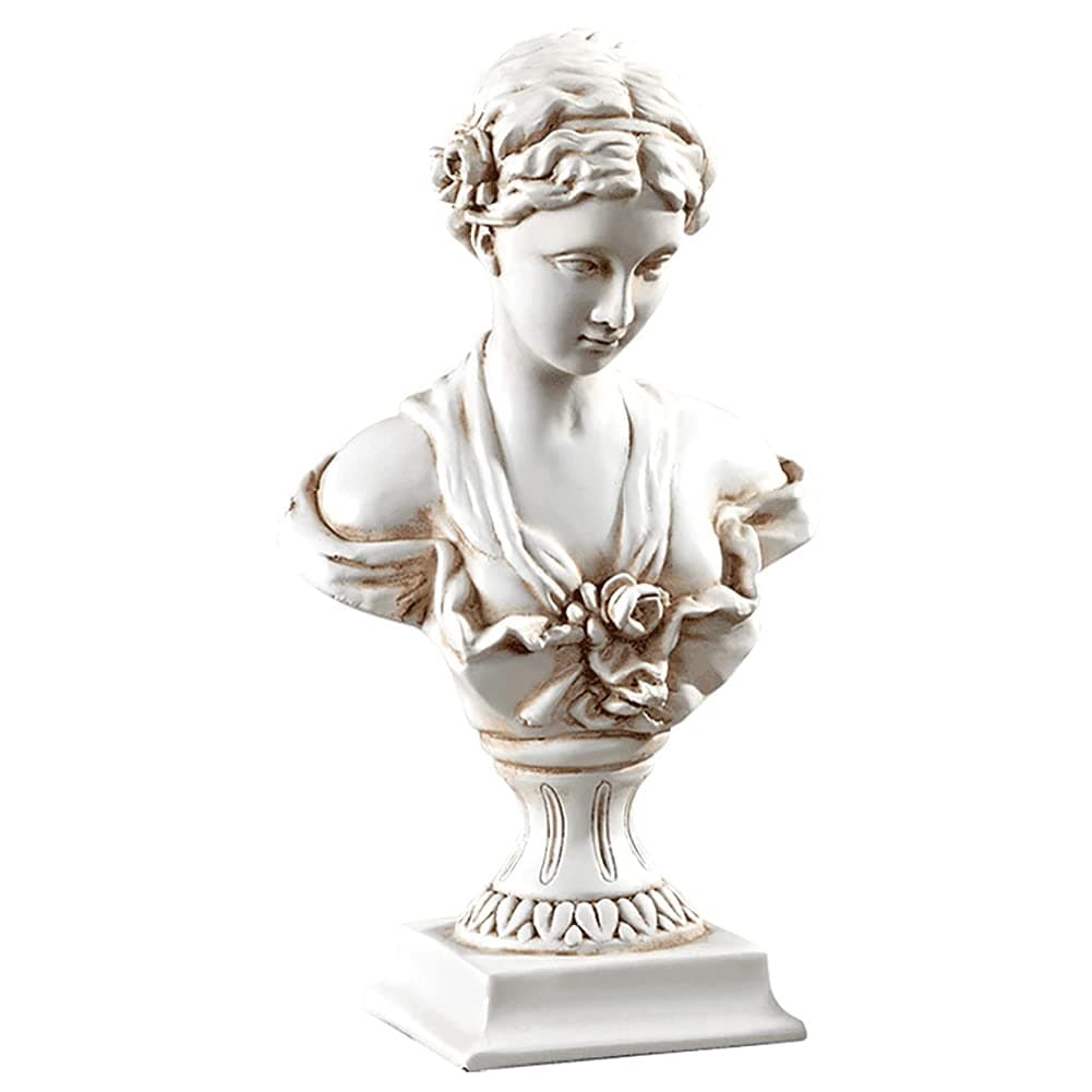 YUEOECOR 118 Classic Greek Venus de Milo Bust Statue Resin Roman Goddess of Love and Beauty Sculpture Figurine for Home Dcor Large Antique