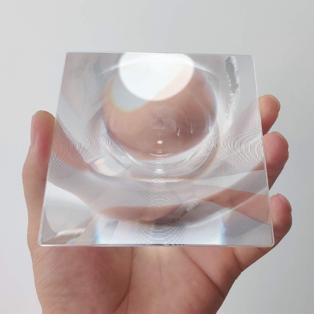 Fresnel Lens 100x100mm Focal Length 50mm Solar Death ray for Physics Classroom Solar Heating Fire Starter Small Magnifier DIY Optical Viewing Lens VR Fieldnot GlassFocal Length 50mm