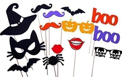 Halloween Masks, Halloween Photo Booth Props, Party Decorations,NO DIY Required, on a Stick Ready to be Used by USA-Sales