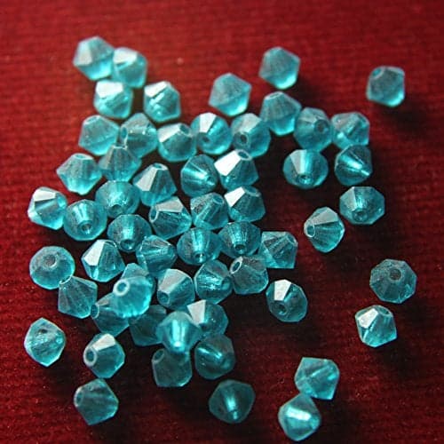 EmbroideryMaterial Crystal Enamel Blue Beads for Jewellery Making, Bracelet Making, Craft, Bag Making, Embroidery, Embellishment, Toran Making, Pusalu Making (Enamel Blue, 288 Pieces)