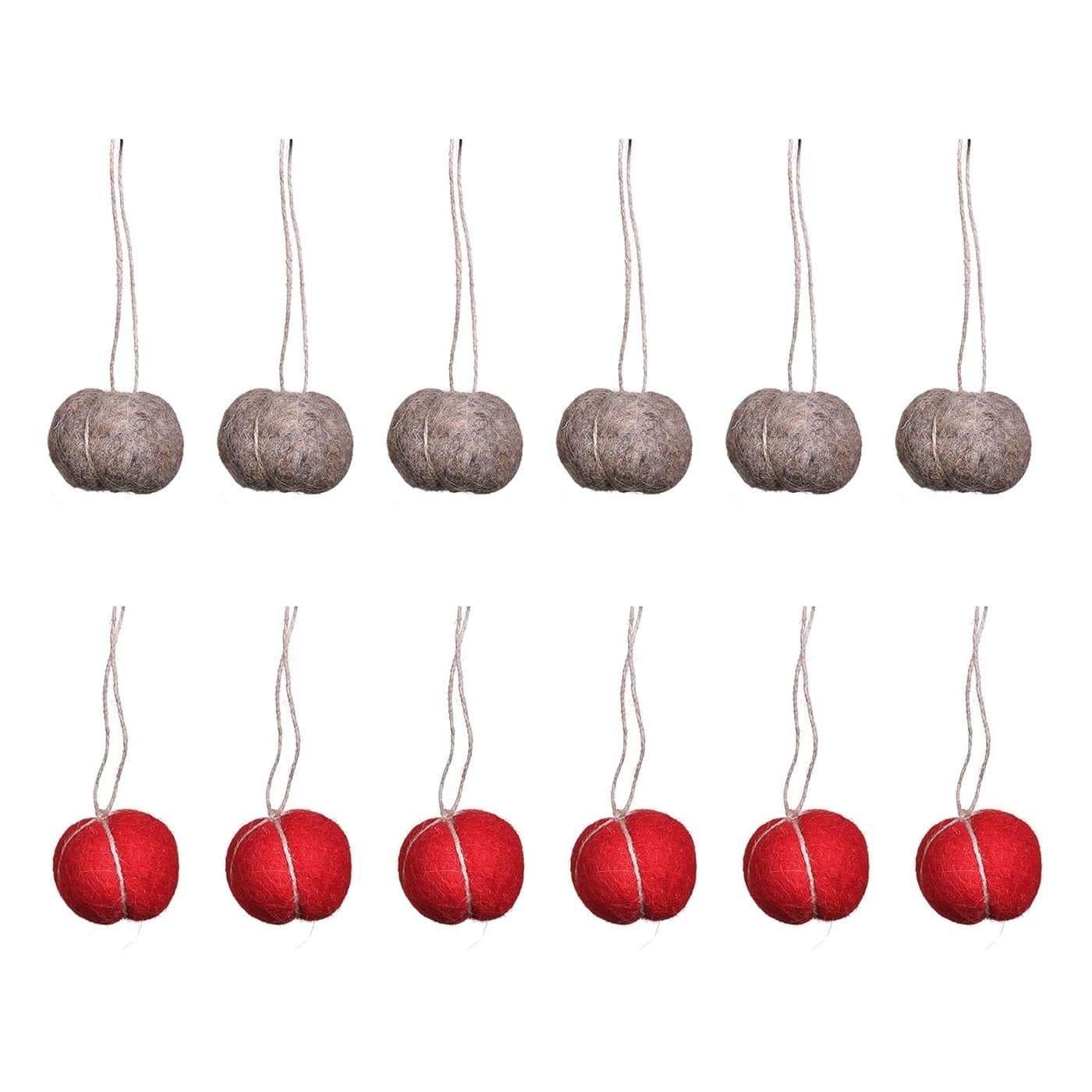 DeKulture New Zealand Wool Felt Gift Boxes Christmas Ornaments Holiday Dcor Set of 12