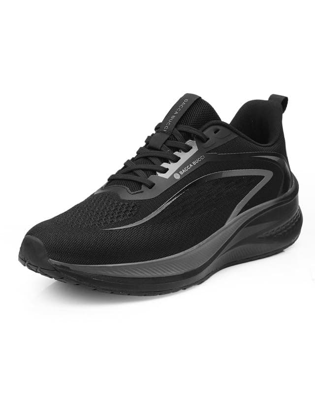 Bacca Bucci Zephyr – All-Day Comfort Running & Training Shoes Obsidian Black UK 9