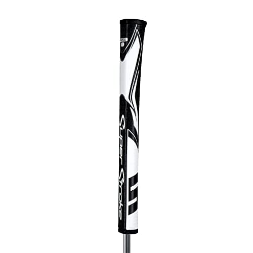 SuperStroke Zenergy Pistol 10 Golf Putter Grip with No Taper Enhanced SPYNE Technology New MultiZone Texturing and TechPort BlackWhite