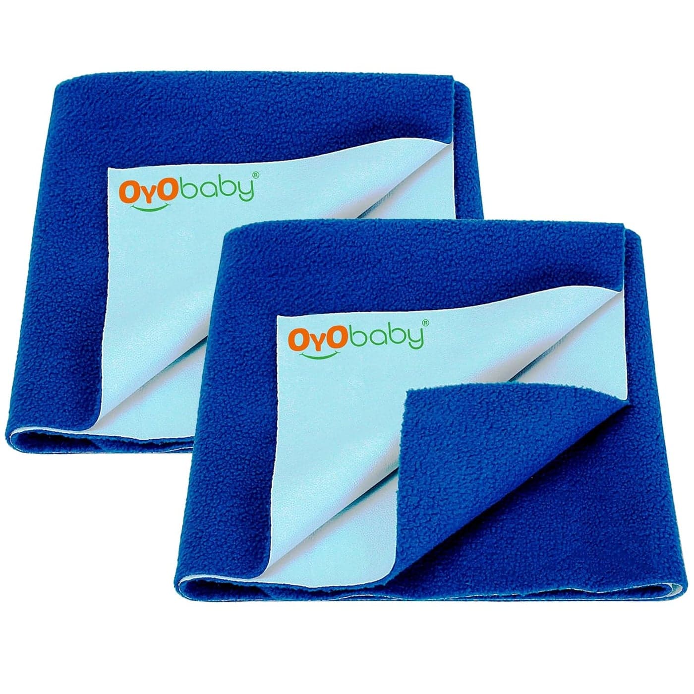 OYO BABY Toddler Baby Bed Sheet with Water Resistant and Easily Washable Dry Sheet, Extra Absorbent Washable Dry Sheet | Soft and Fleece Bed Sheet for Toddler Kids, Large Size 140 X 100cm, Royal Blue