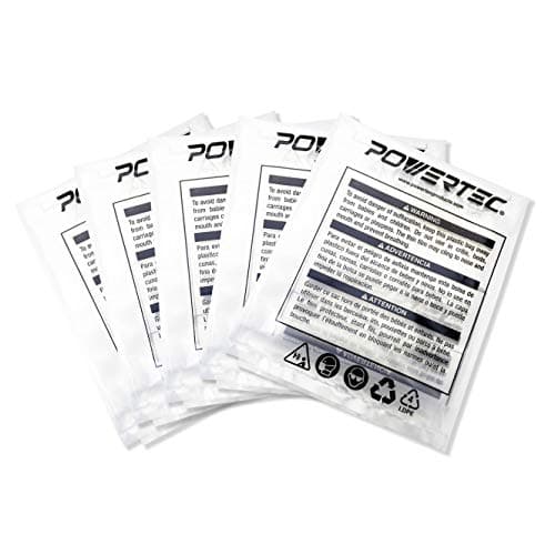POWERTEC 70002 Clear Plastic Dust Collection Bags, 20-Inch x 43-Inch | Dust Collector Bags for machine with 20” Filter Drum, 5 count, Pack of 1