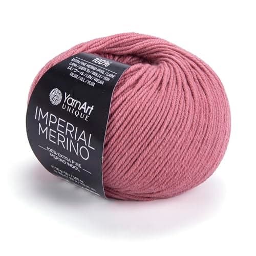 YarnArt Unique Imperial Merino Yarn - 100% Extra Fine Merino Wool, Luxurious Soft Yarn for Knitting, Crocheting, Baby Clothes, Scarves, Sweaters, 1.76 oz/50g, 109 yds (3315)