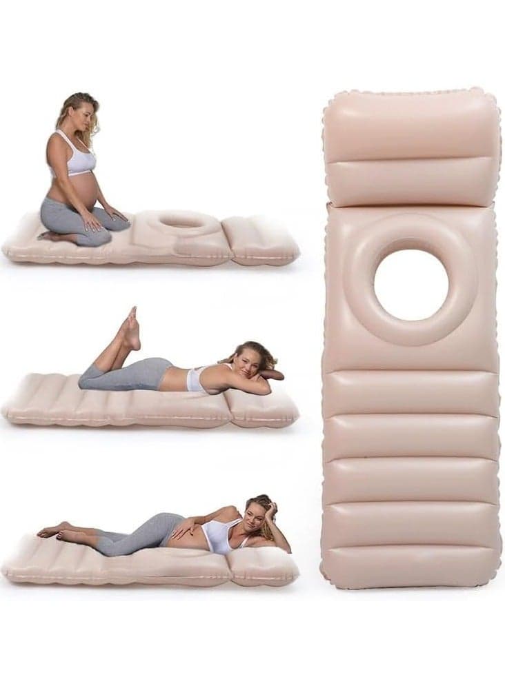Inflatable Maternity Pillow Raft, Airbed Pregnancy Pool Float, Full Body Pregnancy Pad, Portable Sleeping Pad, Swimming Floating bed with Belly Hole