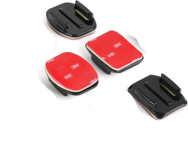 SHOPEE Helmet Adhesive Sticky Mounts, Flat + Curved 3M Adhesive Mounts Compatible with Hero 13/12/11/10/9/8/7/6/5 AKASO Campark Osmo Action 4/3 and Other Action Cameras (4 Pack)
