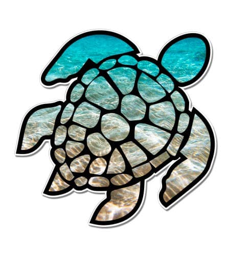Sea Turtle Beach Ocean 5 Vinyl Sticker for Car Laptop IPad Waterproof Decal