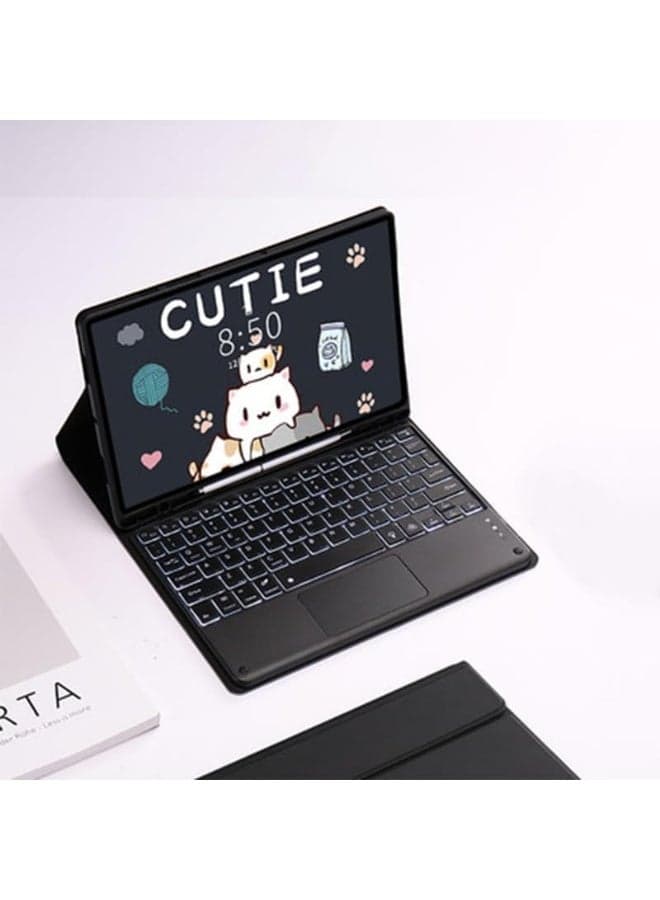 Backlit Keyboard Case Compatible with Samsung Galaxy Tab S10 Lite 11 Inch 2025 Cover with Wireless Removable Bluetooth Touched Keyboard and Protective Case