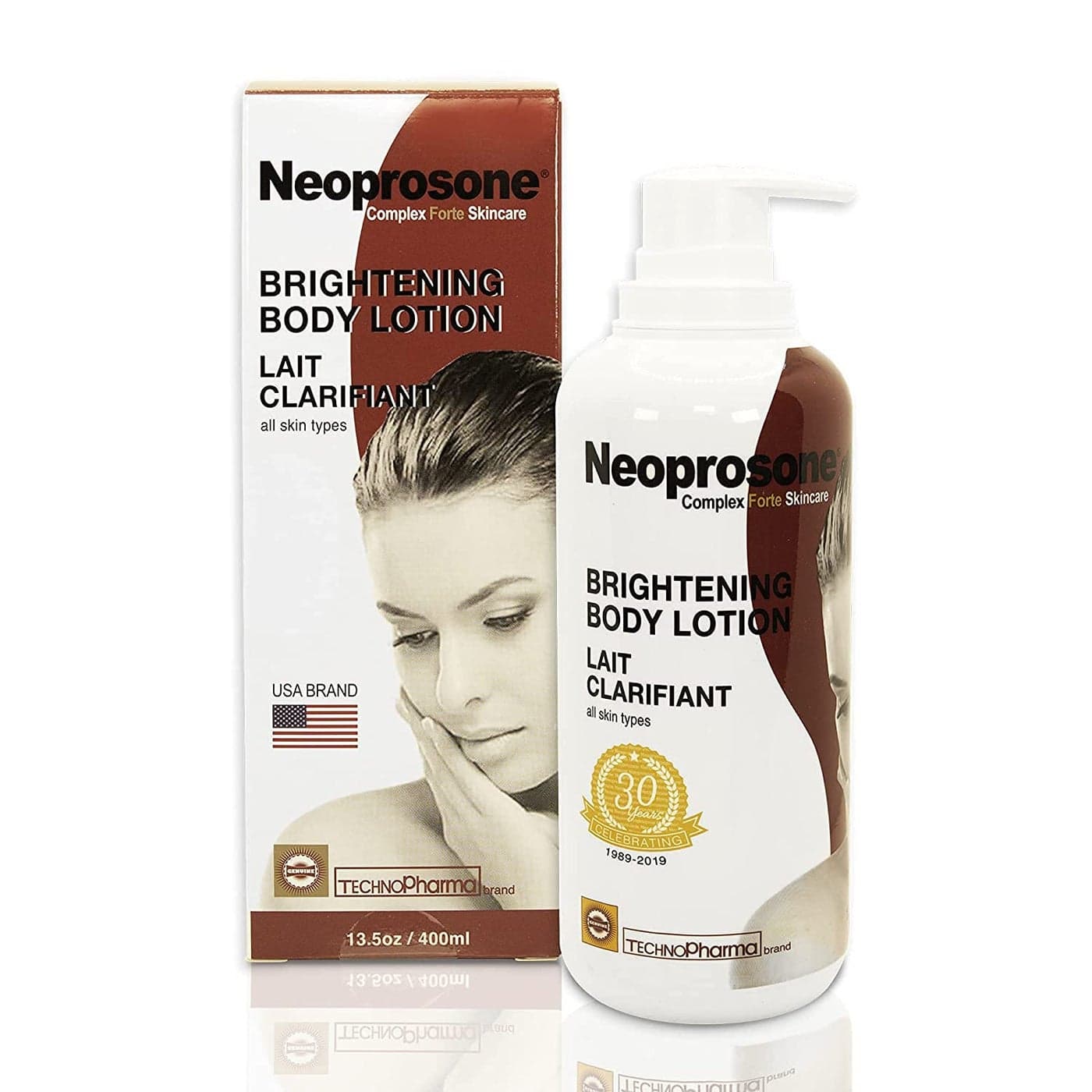 Neoprosone Brightening Body Lotion 400ml For Dark Spots Skin Brightening and AntiOxidant Properties with Vitamin c and Alpha Arbutin Complex