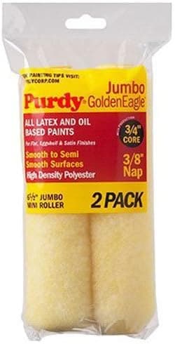Purdy 140626022 65 x 038 in Golden Eagle Jumbo Mini Roller Cover 2 Pack2