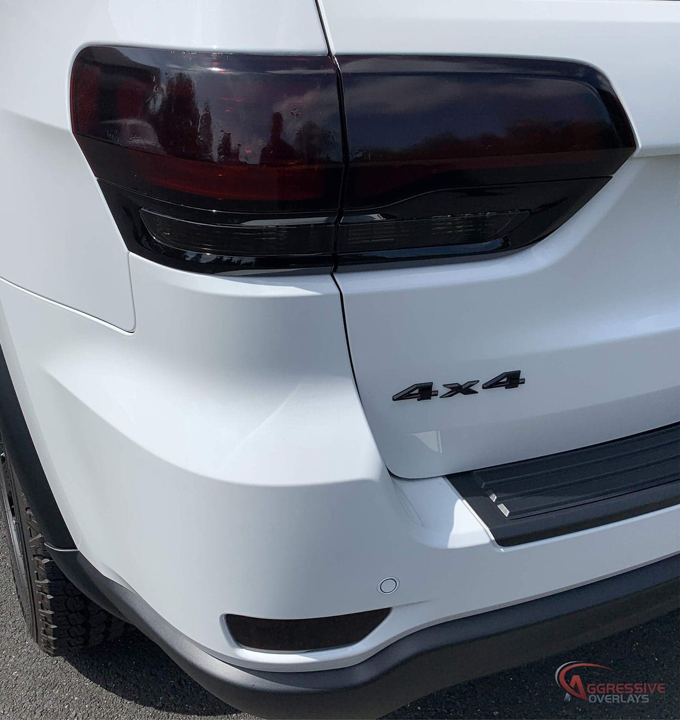Aggressive Overlays Compatible with 20142020 Jeep Grand Cherokee Tinted Taillight Film Third Brake Light Tint Rear Bumper Reflector Overlay Covers Dark Smoke Full Rear KIT