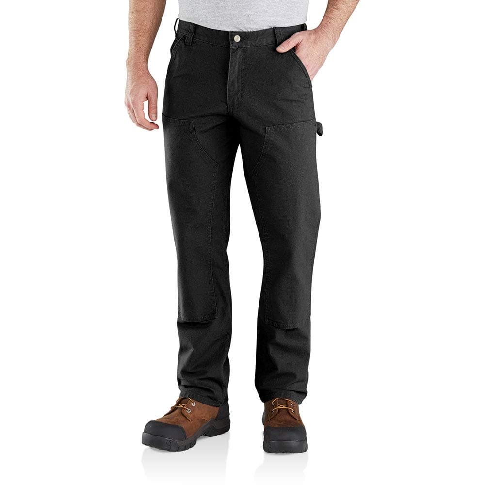 Carhartt Mens Relaxed Straight Rugged Flex Duck DoubleFront Dungaree Black W30 x L30
